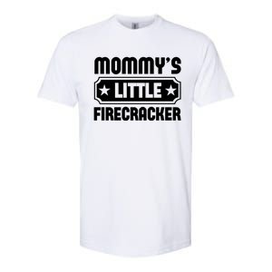 Mommys Little Firecracker Funny Mothers Day Funny Gift Softstyle CVC T-Shirt