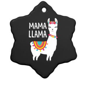 Mama Llama Funny Mothers Day Women Mom Birthday Ceramic Star Ornament