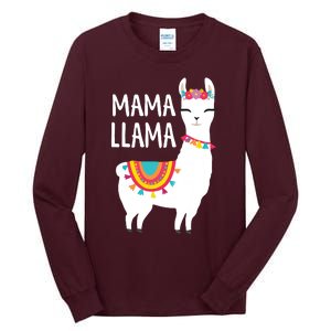 Mama Llama Funny Mothers Day Women Mom Birthday Tall Long Sleeve T-Shirt