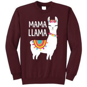 Mama Llama Funny Mothers Day Women Mom Birthday Tall Sweatshirt