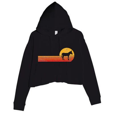 Mule Lover Funny Mule Crop Fleece Hoodie