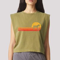 Mule Lover Funny Mule Garment-Dyed Women's Muscle Tee