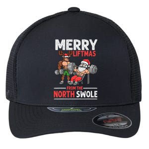 Merry Liftmas from North Swole Muscle Santa Weightlifting  Flexfit Unipanel Trucker Cap