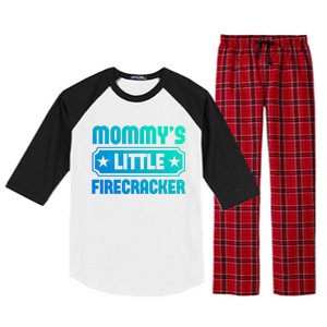 Mommys Little Firecracker Funny Mothers Day Funny Gift Gift Raglan Sleeve Pajama Set