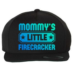 Mommys Little Firecracker Funny Mothers Day Funny Gift Gift Wool Snapback Cap