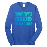 Mommys Little Firecracker Funny Mothers Day Funny Gift Gift Long Sleeve Shirt