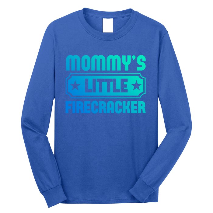 Mommys Little Firecracker Funny Mothers Day Funny Gift Gift Long Sleeve Shirt