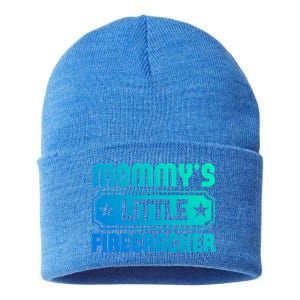 Mommys Little Firecracker Funny Mothers Day Funny Gift Gift Sustainable Knit Beanie