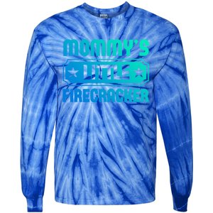 Mommys Little Firecracker Funny Mothers Day Funny Gift Gift Tie-Dye Long Sleeve Shirt