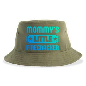 Mommys Little Firecracker Funny Mothers Day Funny Gift Gift Sustainable Bucket Hat