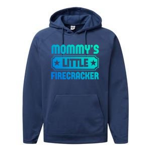 Mommys Little Firecracker Funny Mothers Day Funny Gift Gift Performance Fleece Hoodie