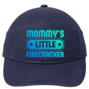 Mommys Little Firecracker Funny Mothers Day Funny Gift Gift 7-Panel Snapback Hat