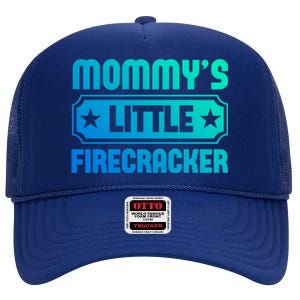 Mommys Little Firecracker Funny Mothers Day Funny Gift Gift High Crown Mesh Back Trucker Hat