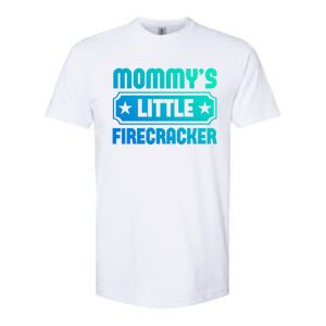 Mommys Little Firecracker Funny Mothers Day Funny Gift Gift Softstyle CVC T-Shirt