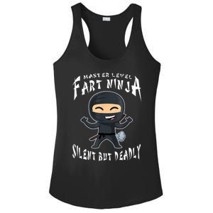 Master Level Fart Ninja Silent But Deadly Funny & Sarcastic Ladies PosiCharge Competitor Racerback Tank