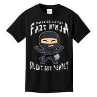 Master Level Fart Ninja Silent But Deadly Funny & Sarcastic Kids T-Shirt