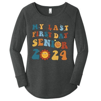 My Last First Day Senior Back To School 2024 1 Women's Perfect Tri Tunic Long Sleeve Shirt