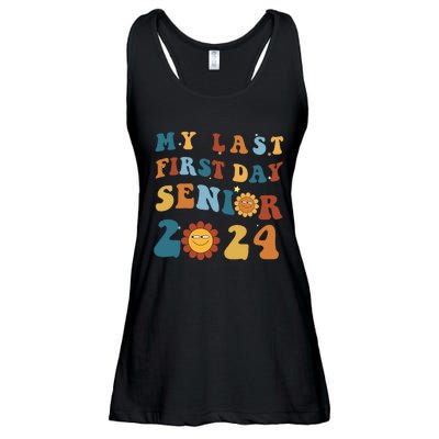 My Last First Day Senior Back To School 2024 1 Ladies Essential Flowy Tank