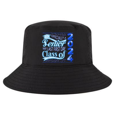 My Last First Day Senior Class Of 2024 Back To School 2024 Cool Comfort Performance Bucket Hat