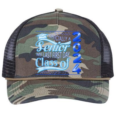 My Last First Day Senior Class Of 2024 Back To School 2024 Retro Rope Trucker Hat Cap