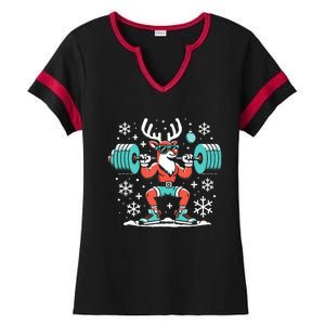 Merry Liftmas Fitness Reindeer Christmas Tank Top Ladies Halftime Notch Neck Tee