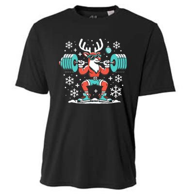 Merry Liftmas Fitness Reindeer Christmas Tank Top Cooling Performance Crew T-Shirt