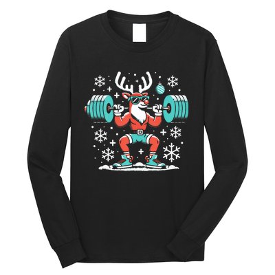 Merry Liftmas Fitness Reindeer Christmas Tank Top Long Sleeve Shirt