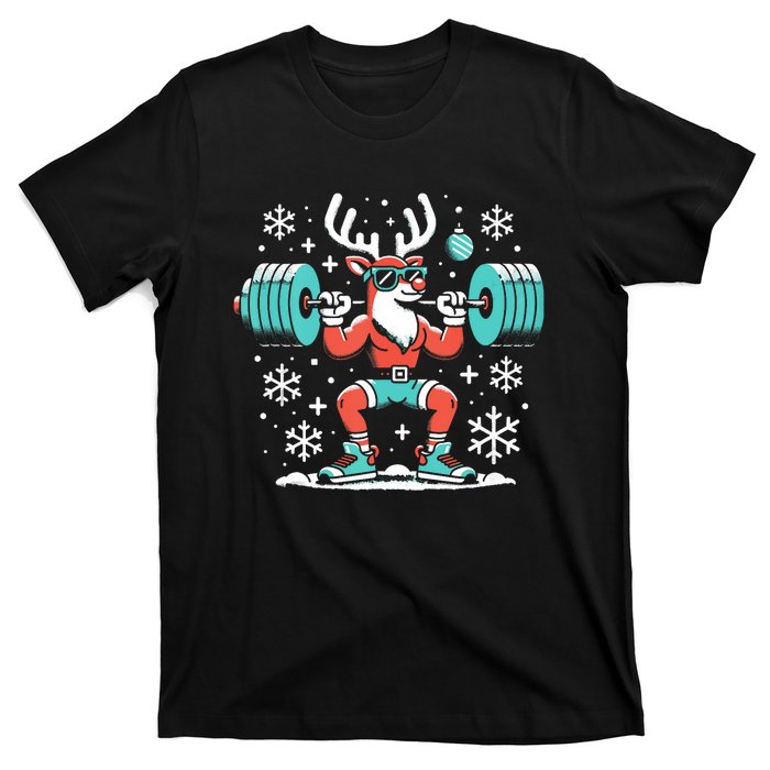 Merry Liftmas Fitness Reindeer Christmas Tank Top T-Shirt