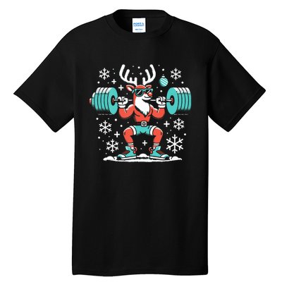 Merry Liftmas Fitness Reindeer Christmas Tank Top Tall T-Shirt