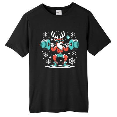 Merry Liftmas Fitness Reindeer Christmas Tank Top Tall Fusion ChromaSoft Performance T-Shirt