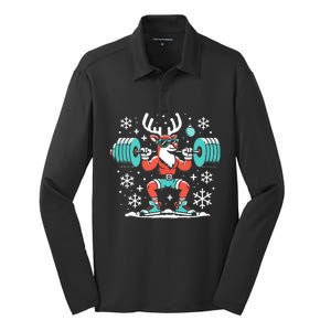 Merry Liftmas Fitness Reindeer Christmas Tank Top Silk Touch Performance Long Sleeve Polo