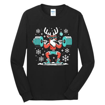 Merry Liftmas Fitness Reindeer Christmas Tank Top Tall Long Sleeve T-Shirt