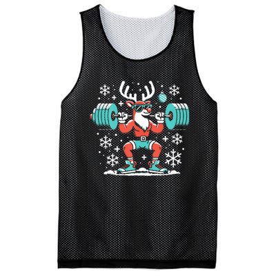 Merry Liftmas Fitness Reindeer Christmas Tank Top Mesh Reversible Basketball Jersey Tank