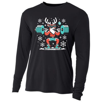 Merry Liftmas Fitness Reindeer Christmas Tank Top Cooling Performance Long Sleeve Crew