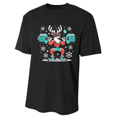 Merry Liftmas Fitness Reindeer Christmas Tank Top Performance Sprint T-Shirt