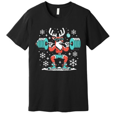 Merry Liftmas Fitness Reindeer Christmas Tank Top Premium T-Shirt