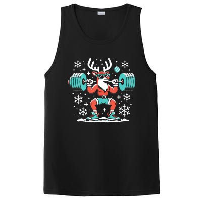 Merry Liftmas Fitness Reindeer Christmas Tank Top PosiCharge Competitor Tank