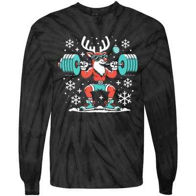 Merry Liftmas Fitness Reindeer Christmas Tank Top Tie-Dye Long Sleeve Shirt