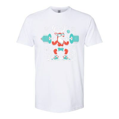 Merry Liftmas Fitness Reindeer Christmas Tank Top Softstyle CVC T-Shirt