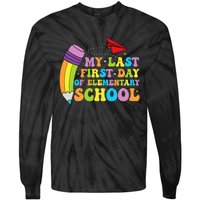 My Last First Day Of Elementary School Back To School Tie-Dye Long Sleeve Shirt