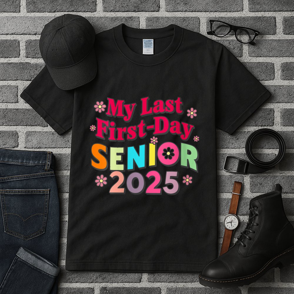 My Last First Day Senior 2025 Back To School Tall T-Shirt