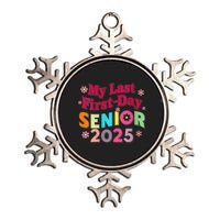 My Last First Day Senior 2025 Back To School Metallic Star Ornament