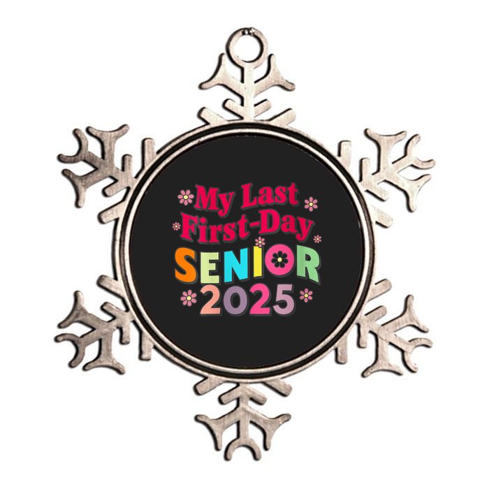 My Last First Day Senior 2025 Back To School Metallic Star Ornament