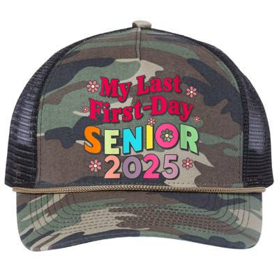 My Last First Day Senior 2025 Back To School Retro Rope Trucker Hat Cap