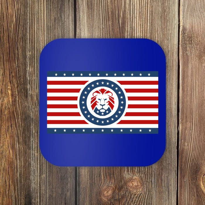 Maga Lion Flag The Patriot Party We The People Gift Coaster