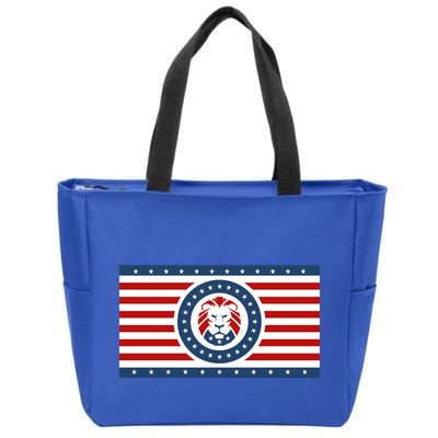 Maga Lion Flag The Patriot Party We The People Gift Zip Tote Bag