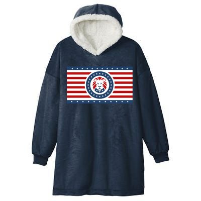 Maga Lion Flag The Patriot Party We The People Gift Hooded Wearable Blanket