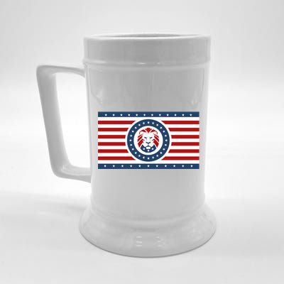 Maga Lion Flag The Patriot Party We The People Gift Beer Stein