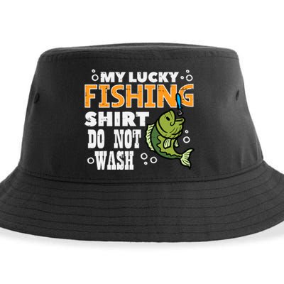 My Lucky Fishing Do Not Wash Funny Fish Angling Sustainable Bucket Hat