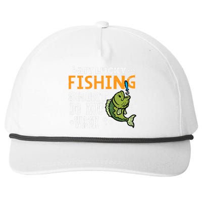 My Lucky Fishing Do Not Wash Funny Fish Angling Snapback Five-Panel Rope Hat